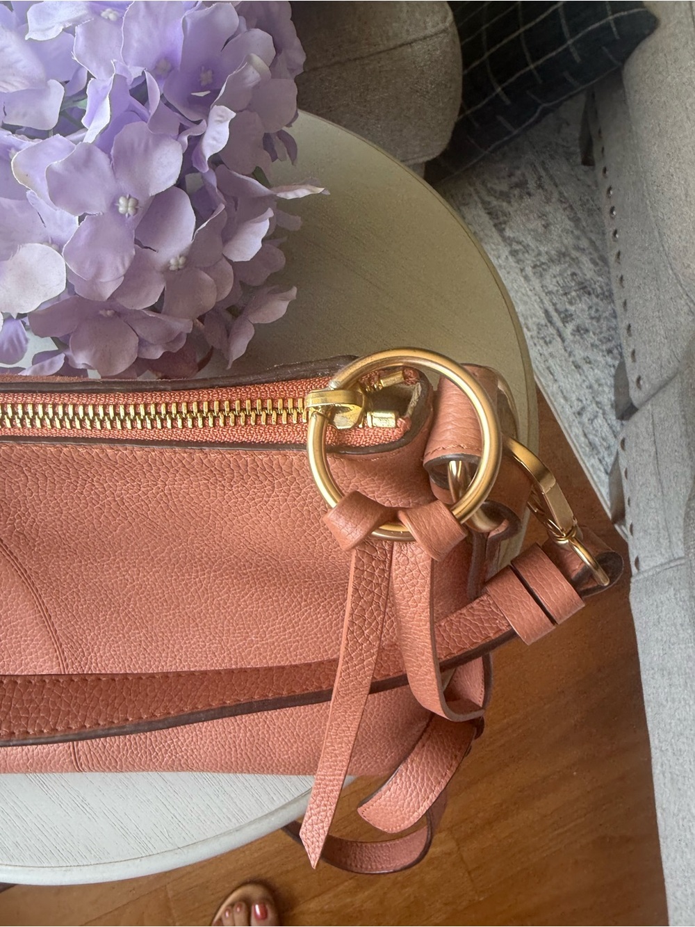 See By Chloé Joan Leather Shoulder Bag with Braided Ring - Picture 7 of 8